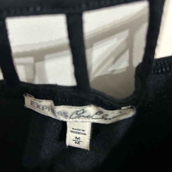 EXPRESS | one eleven black strappy spaghetti strap, flowy tank - Picture 5 of 6